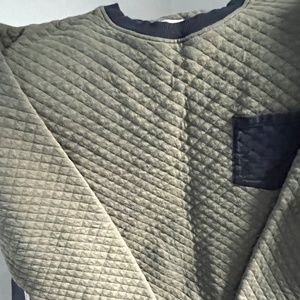 Gramicci Large Olive Patterned Textured Sweatshirt